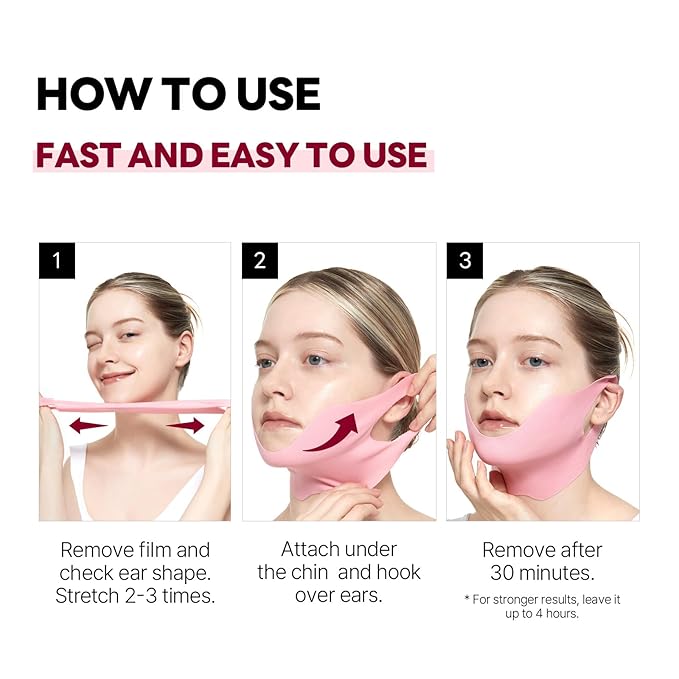 ROUND LAB Camellia Deep Collagen V Lifting Gel Mask 14EA | Double-chin Mask, Instant Cooling & Depuffing, Face Toning Belt, Collagen V-line, Improves Sagging Skin, Lifting & Firming 10g/0.35oz