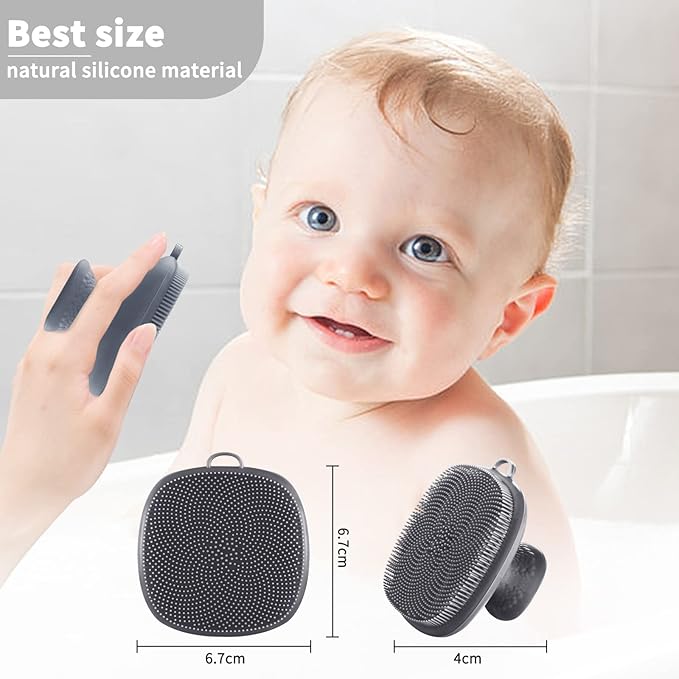 VWMYQ Face Scrubber Face Scrubber for Men Facial Cleansing Brush Silicone Face Wash Brush Manual Waterproof Cleansing Skin Care Face Brushes for and Exfoliating (Gray)