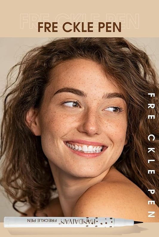 Freckle Pen 4 Colors Available, Natural Lifelike Freckle Makeup Pen, Waterproof Long Lasting Quick Dry - Light Brown, Natural Coffee, Chestnut, Dark Brown (2Pack) (3-Chestnut + 4-Dark Brown)
