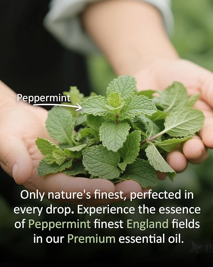 Pure Peppermint Essential Oil, 100% Pure Natural Peppermint Essential Oil, Premium Grade Essential Oils for Diffusers for Home, Skin, Care Massage, Soap Making, Aromatherapy, 4 Fl Oz | 120ml