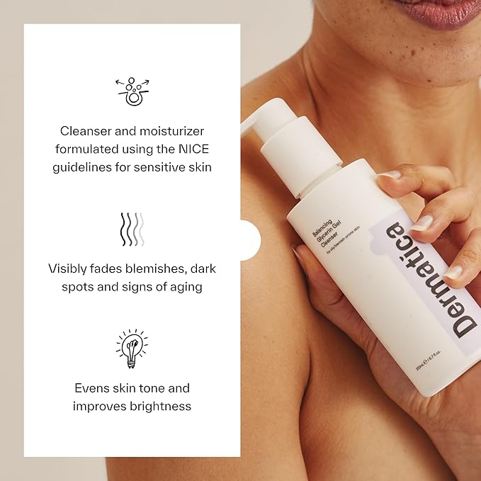 Dermatica Blemish Control Kit, Balancing Glycerin Gel Cleanser (200ml), Clarifying Azelaic Acid 15% Cream (30ml), Soothing Centella Gel Moisturiser (50ml)