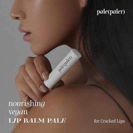 Nourishing Vegan Lip Balm, Unscented Lip Balm with Shea Butter and Plant-Based Oil, Non-Sticky Lip Balm with a Melting Texture, 0.13 oz. (#Pale (Clear))