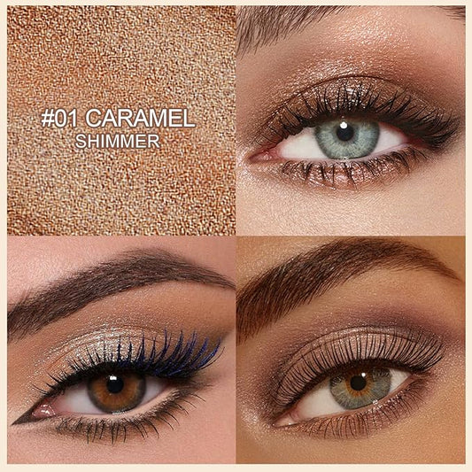 Erinde Waterproof Eyeshadow Stick, Cream Eye Shadow Stick, Long-Lasting, Crease-Proof, Cream to Powder Buildable & Blendable Eye Shadow Pencils Crayon, Vegan & Cruelty-Free, 01 Caramel