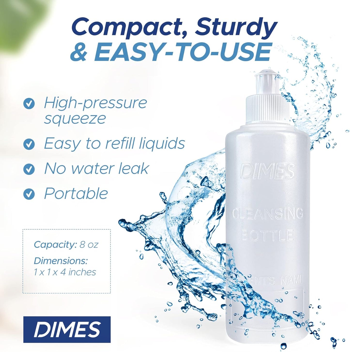 DIMES Peri Bottle for Postpartum Care [3-Pack] – 8 oz Perineal Squirt Bottle – Postpartum Essentials for New Moms – Easy to use Portable Bidet for women