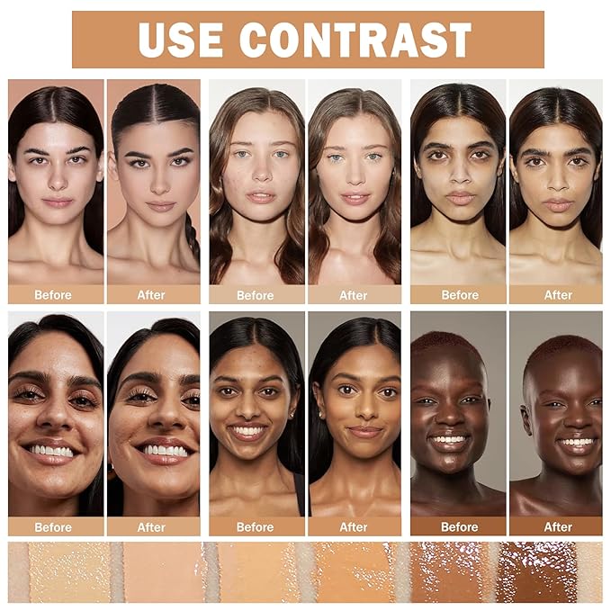 Concealer Full Coverage Foundation for Mature Skin,Oil Control Matte 2 in 1 Concealer liquid Foundation Makeup Waterproof Base De Maquillaje Alta Cobertura-03 Warm Ivory