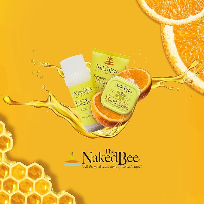 The Naked Bee Lip Balm in Orange Blossom Honey, Grapefruit Blossom Honey, and Pomegranate & Honey, 0.15 oz, 3 Pack