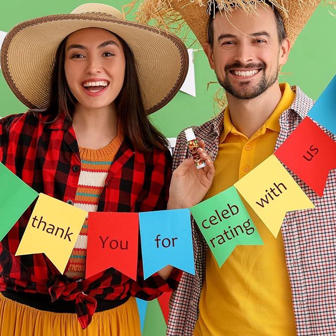 Dunzy 50 Pcs Thank You Gift Lip Balm Bulk Baby Shower Party Favors Bridal Shower Favor Lip Care with Assorted Fruit Flavors Thank You Lipstick for Guest Basket Gift Stuffer (Mexico Party)