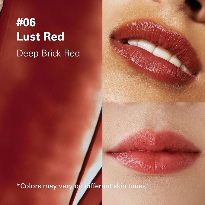 Melixir Vegan Lip Butter #06 Lust Red (+11 more colors), Deep Nourishing Tinted Lip Balm for Dry Lips, Bee-Free, Petrolatum-Free, Plant-Based, Hydrating for Cracked & Chapped Lips, Travel Essentials