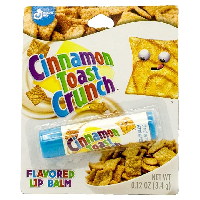 Cereal Flavored Lip Balm Set (5 Pack) Cocoa Puffs, Lucky Charms, Honey Nut Cheerios, Cinnamon Toast Crunch, and Trix