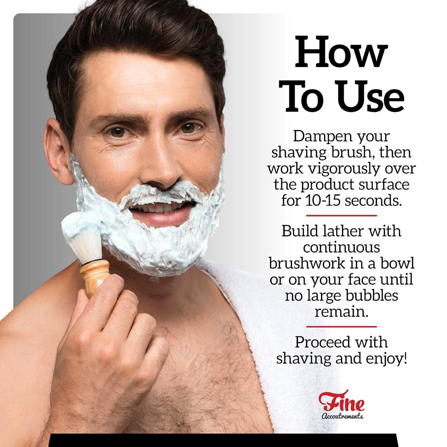 Mr. Fine 21C Men’s Shaving Soap, Builds Thick & Easy Lather, Protects From Razor Burn & Irritation, No Artificial Colors, Made In Italy, 5oz. (150ml), American Blend