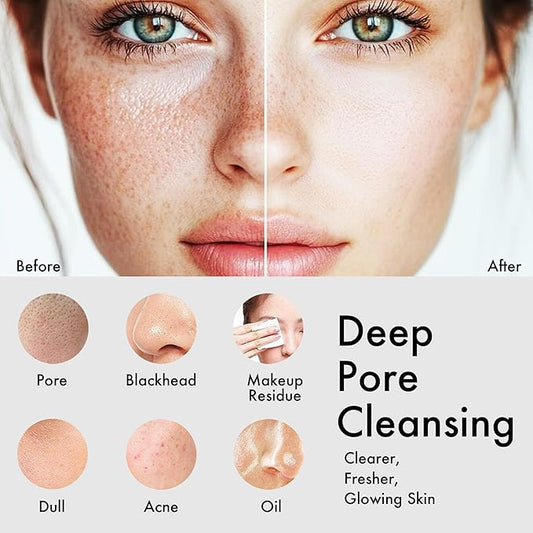 NågraCoola Electric Facial Cleansing Brush – Rechargeable Waterproof Face Scrubber for Women & Men, 2 Brush Heads for Deep Pore Cleansing & Gentle Exfoliation, 3 Speeds, Auto-Timer