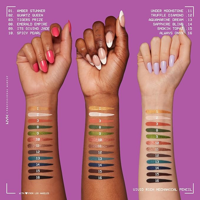 NYX PROFESSIONAL MAKEUP Mechanical Eye Pencil, Vivid Rich Mechanical, Creamy Retractable Eyeliner - Spicy Pearl, Bronze Eyeliner