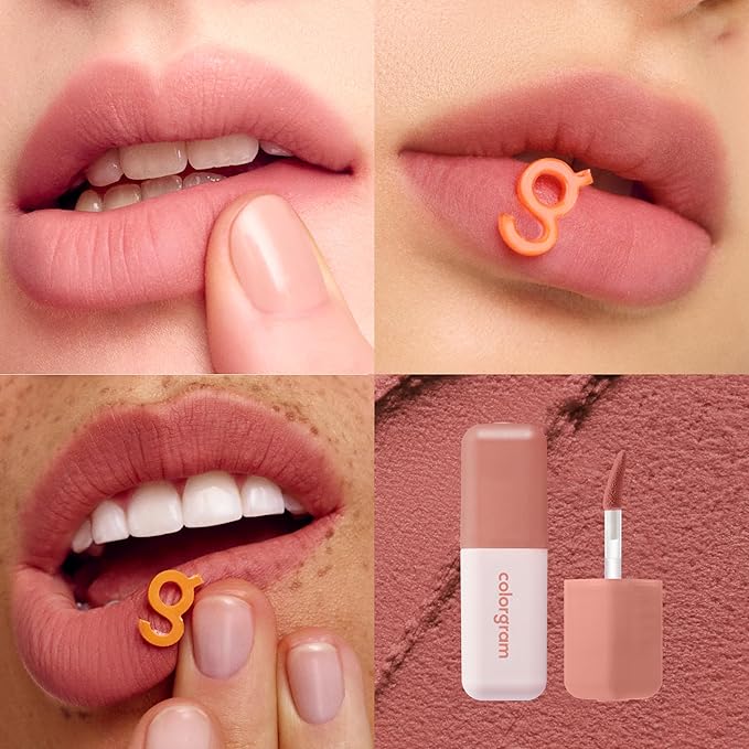 COLORGRAM NUDE BLUR TINT 03 LOVELY FIG | Soft Velvet Matte Lip Stain & Cheek Tint | Lightweight Blurring Tint for a Smooth & Airbrushed Finish | 24H Hydration, Long-Lasting & Non-Sticky Formula