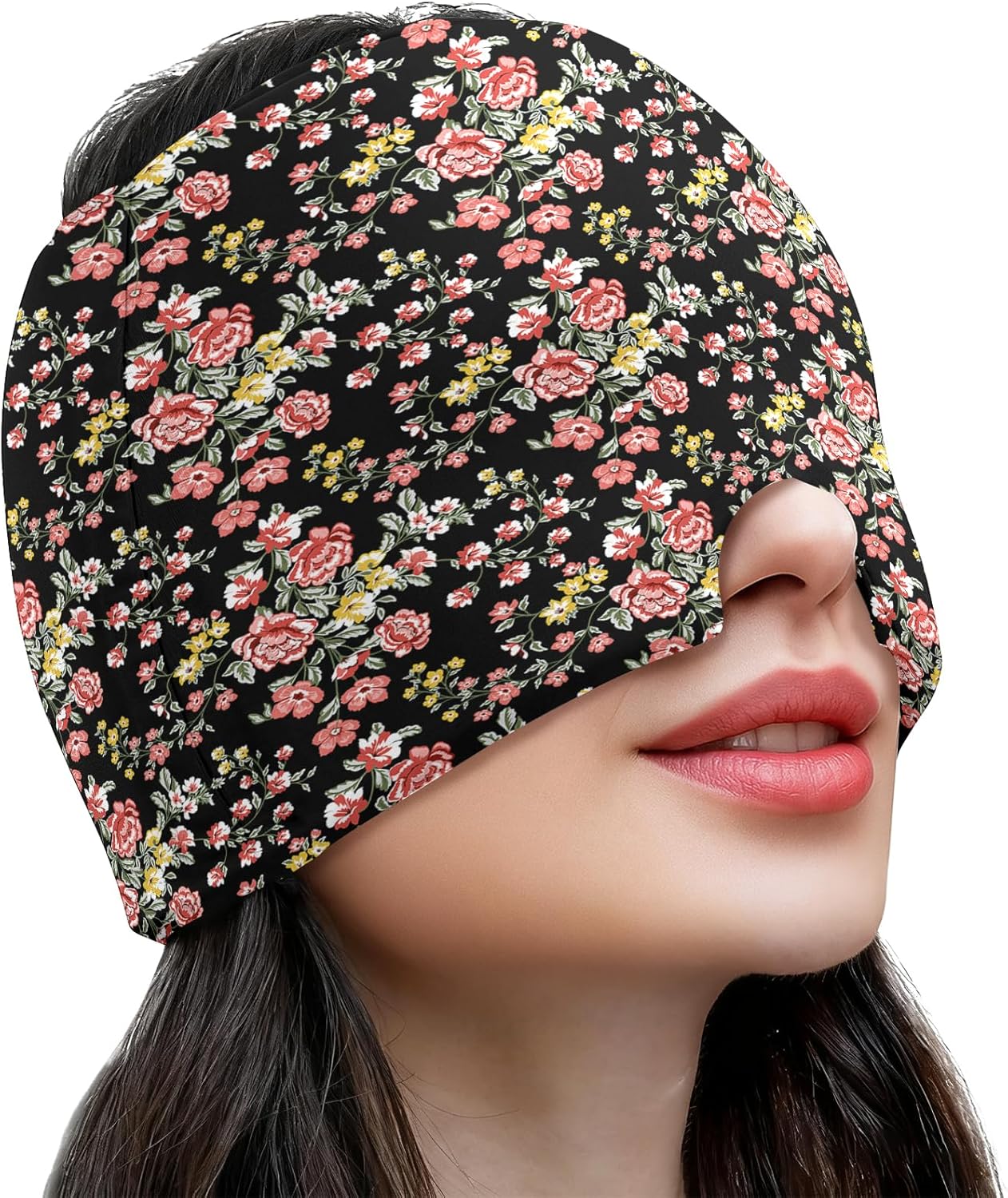 Migraine Relief Cap,Headache Relieve Cap,Reusable Gel Ice Head Wrap Cap for Tension,Stress,Hangover & Puffy Eyes.
