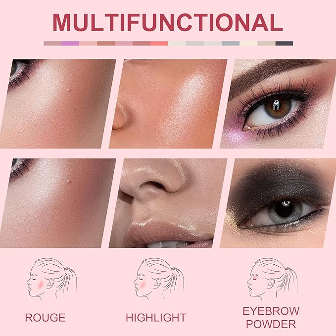 Eyeshadow,18Colors Eyeshadow Palette, Matte&Glitter&Shimmer Eyeshadow,for Eye Makeup Long Lasting Waterproof Eye Makeup Palette, Glitter Shimmer Professional Bright-Colored Eye Shadow(G005-2/G005-3)