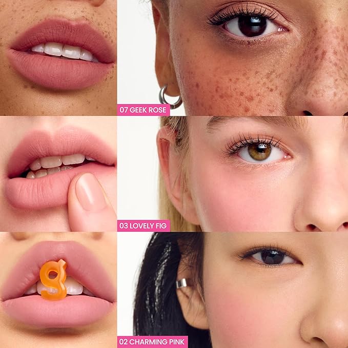 COLORGRAM NUDE BLUR TINT 18 AMAZING BERRY | Soft Velvet Matte Liquid Lipstick & Cheek Tint | Lightweight Blurring Tint for a Smooth & Airbrushed Finish | Long-Lasting & Non-Sticky Formula