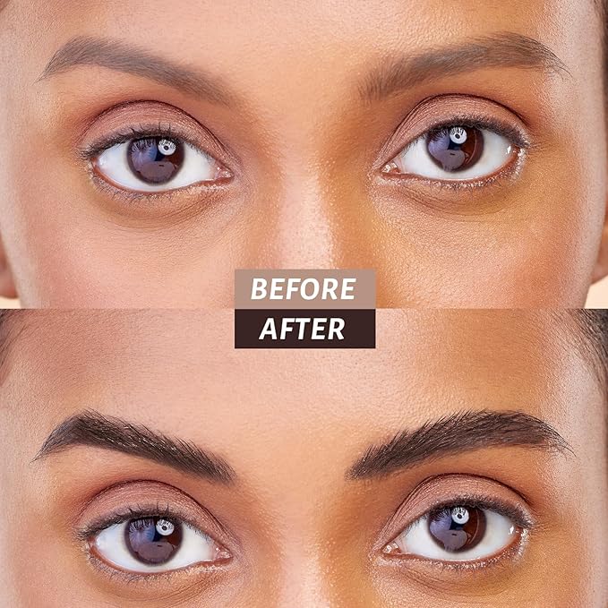 Eyebrow Pencil Dark Brown, 4 Prong Eyebrow Pen Deep Brown, Microblading Eyebrow Pencil for Women, Smudge-Free, 24H Long Wear YES.EYE DO (Midnight Espresso-Dark Brown)