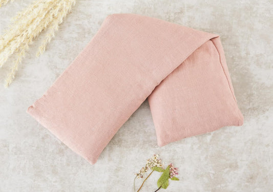 Bucky Linen Hot & Cold Body Wrap, Natural Buckwheat Filling, Pink, 16x5-inch