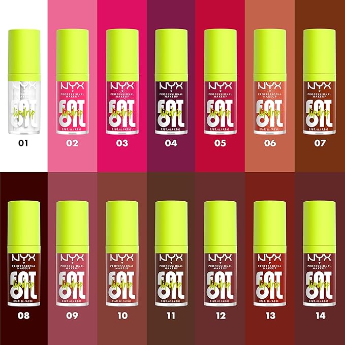 NYX PROFESSIONAL MAKEUP Fat Oil Lip Drip, Moisturizing Lip Oil Gloss, Vegan Tinted Formula, Up to 12 HR Hydration - Sprinkle Sprinkle (Deep Muted Rose)