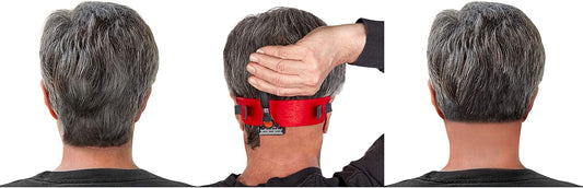 Quality Time Neck Hair Guide Premium, 2 Different Neckline Templates with All 4 Neck Hairline Styles; A Premium Adjustable Stencil/Guard for Haircut, Do It Yourself, Made in USA