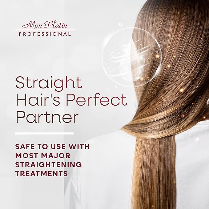 Mon Platin Natural Silk Therapy Salt-Free Shampoo for Straightened Hair - Protects Keratin & Brazilian Treatments, Sulphate-Free Formula, Keeps Hair Vibrant, 400ml