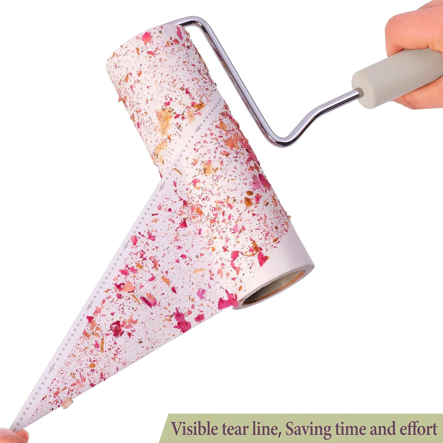 Large Lint Rollers for Pet Hair Extra Sticky,Cat Dog Hair Remover Laundry Clothes Carpet Furniture,6.3 inches Wider with 450 Sheets Giant Lint Remover Brush for Couch with Long Handle