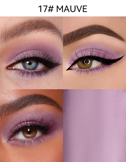 Erinde Waterproof Cream Eyeshadow Stick, Matte Nude Eye Shadow Sticks, Longwear Blendable High Pigmented, Neutral Eye Shadow Sticks Matte for Older Eyes, Smokey Eyeshadow Pencil Crayon, 17 Mauve