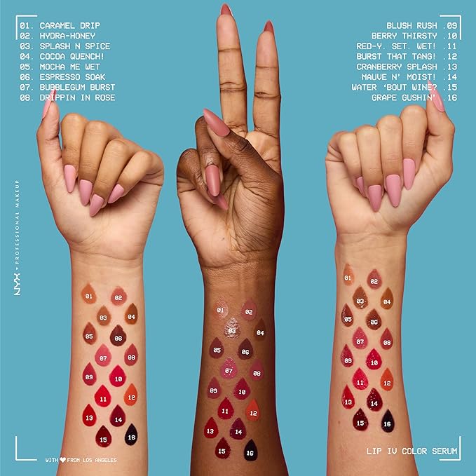 NYX PROFESSIONAL MAKEUP Lip IV Hydrating Glossy Lip Stain with 12HR Hydration - Mauve N Moist (Purple)