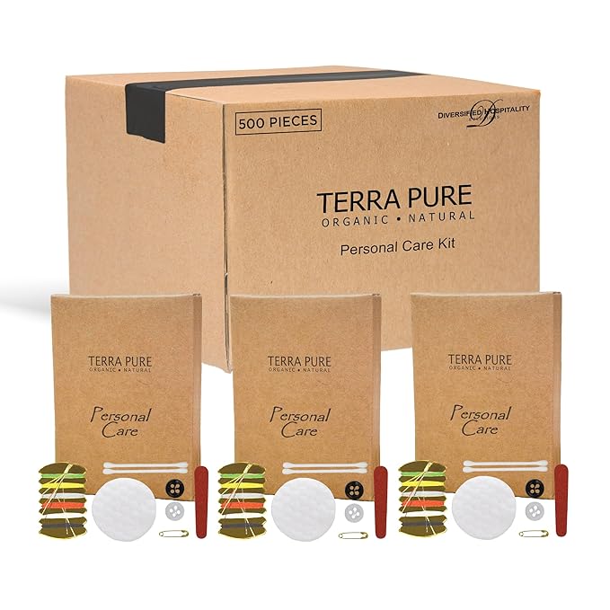 Terra Pure Green Tea Hotel Personal Care Kit, Recycled Paper, Soy Ink Box (Case of 500)