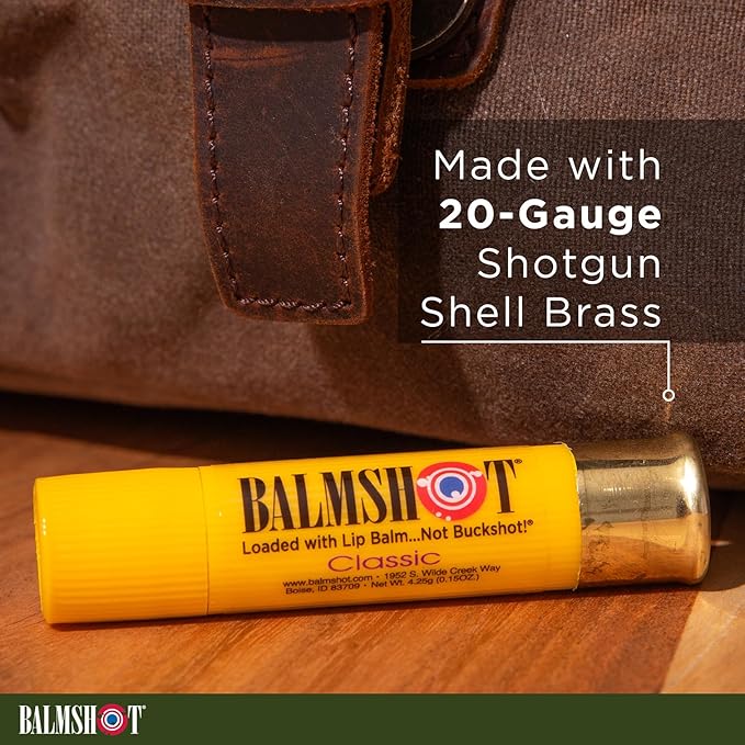 BALMSHOT Lip Balm Two Pack of Classic & Pure Pink