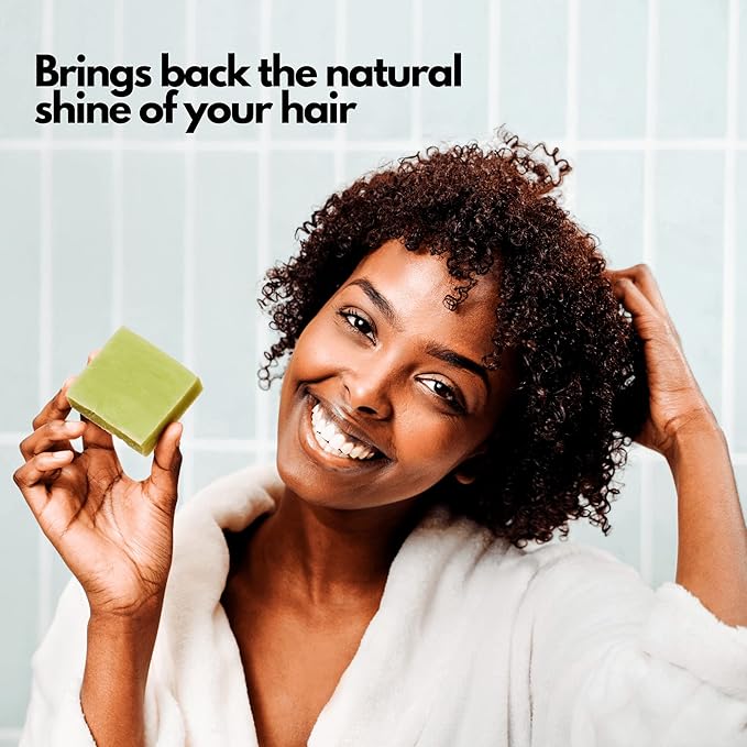 SoapFactory Organic Solid Shampoo Bar for thinning Hair, Hair Soap with Aloe Vera for Men and Women, 100% Natural, Vegan, Handmade, Plastic Free, 3 ounce (Pack of 3)