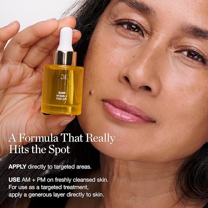 Ogee Vitamin C THDA 20% Elixir - Certified Organic Vitamin C Face Serum - Brightening Vitamin C Serum for Face
