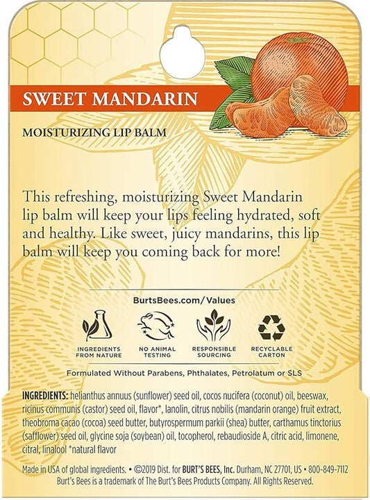 8 Pack Burt's Bees Sweet Mandarin Lip Balm