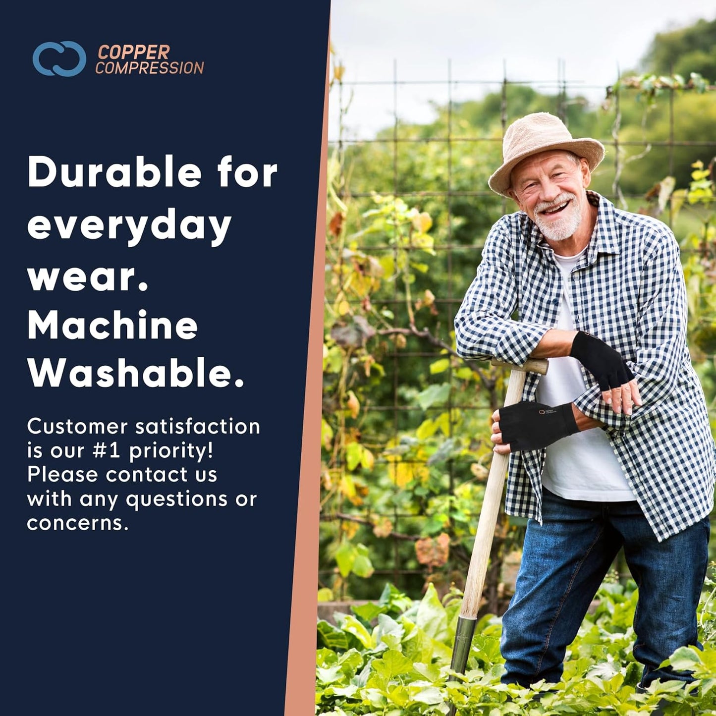 Copper Compression Arthritis Gloves | Fingerless Arthritis Carpal Tunnel Pain Relief Gloves For Men & Women | Hand Support Wrist Brace For Rheumatoid, Tendonitis, Swelling, Crocheting 2 Pairs Black XL