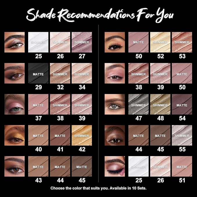 FOCALLURE 3 Pcs Cream Eyeshadow Stick,Shimmer Eyeshadow Pencil Crayon,High Pigmented Crease-proof Eye Shadow Brightener Sets,Long Lasting Eye Shadow Highlighter Stick(Burning Sky)