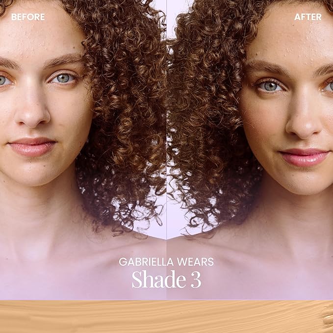 Naked Sundays BeautyScreen™ SPF 50 Mineral Peptide Foundation Tint – 2-in-1 Skin Tint & Mineral Sunscreen | Radiant, Buildable Coverage, Acne-Safe, Infused with Peptides (3 Warm Honey, 1.01 oz)