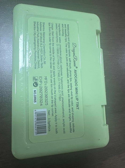 Miniling 6-Color Korean Lip Tint Set - Watery, Velvet Matte Lipsticks for Lips and Cheeks - Long-Lasting, Non-Stick, Shimmery