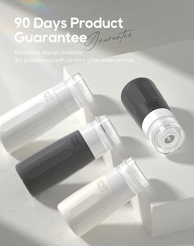 Morfone 16 Pack Silicone Travel Bottles Set for Toiletries TSA Approved Travel Containers Leakproof Squeezable Refillable Accessories 2oz 3oz Travel Essentials for Shampoo Lotion Liquids (BPA Free)