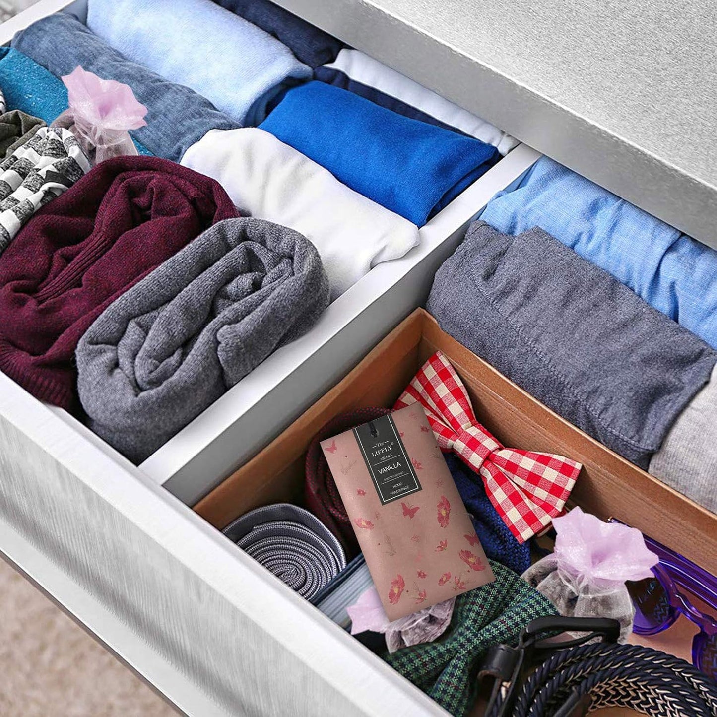 14 Packs Vanilla Scented Sachets for Drawers and Closets