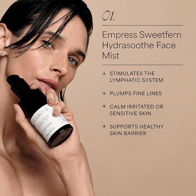 WILDLING Empress Facial Gua Sha Set I Facial Massage Tool + Facial Toner + Facial Oil to Lift, Plump, Tone + Sculpt I Patented Design 100% Authentic Bian Stone