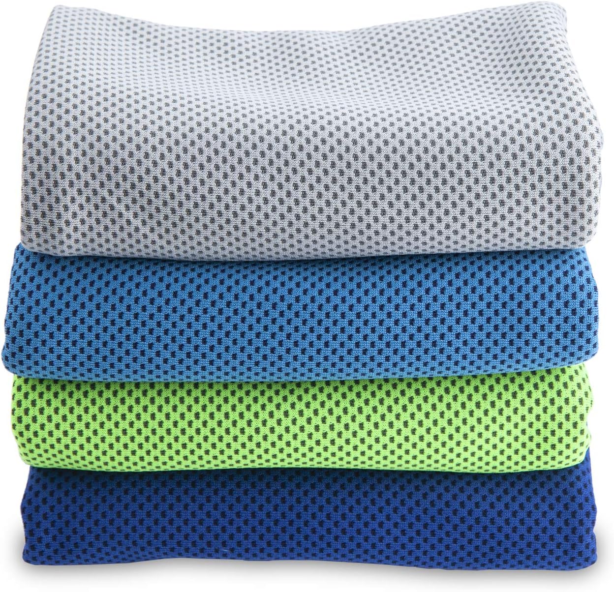 SMALLElectric 8 Packs 40"x 12" Microfiber Multicolor Solid Cooling Towel (Temperature Regulating) for Yoga, Sport, Gym, Workout, Fitness, Running