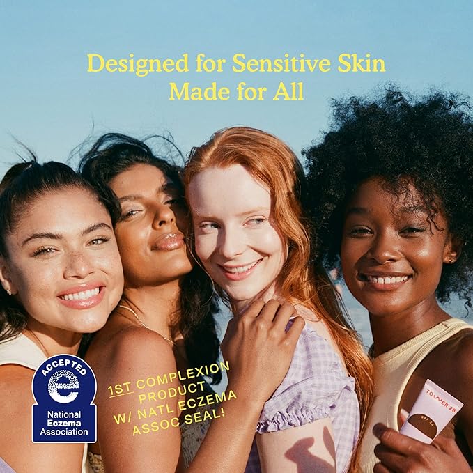 Tower 28 Beauty SunnyDays SPF 30 Tinted Mineral Sunscreen - For Sensitive Skin - 2-in-1 Facial Broad Spectrum UVA/UVB Protection + Foundation – Shade 55 TEMESCAL, 1 Fl Oz