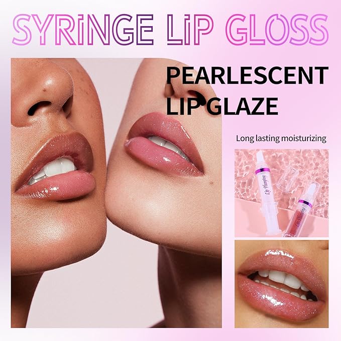 Lip Plumper Booster,Plumping Lip Gloss Spicy Lifter Shimmer Oil Hydrating High-Shine Volumizes Fuller Lip Glass Mirror Glaze Plump and Pout Lip Plumper Nourishing for Women Girls Makeup#4