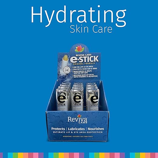 Reviva Labs Vitamin E Stick Balm - Soothing Moisturizer for All Skin Types, Dry Skin Relief, 1/8 oz (3 Pack)