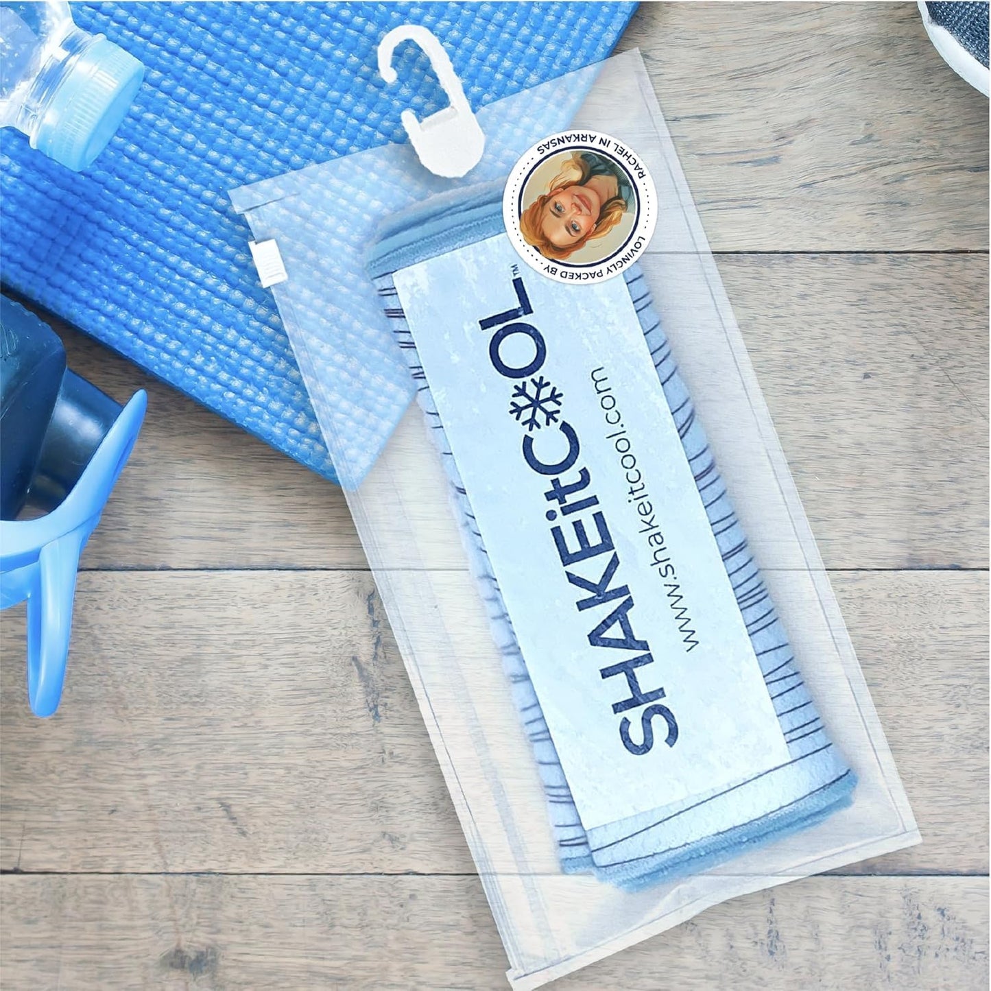 SHAKEitCOOL Original Cooling Towel – Be Cool in Style - Heat Relief, Soft, Lightweight, Sun Protection, Easy Clean - Perfect for Biking, Hiking, Running, Yoga, Golf, Gym, Baseball - Cheer