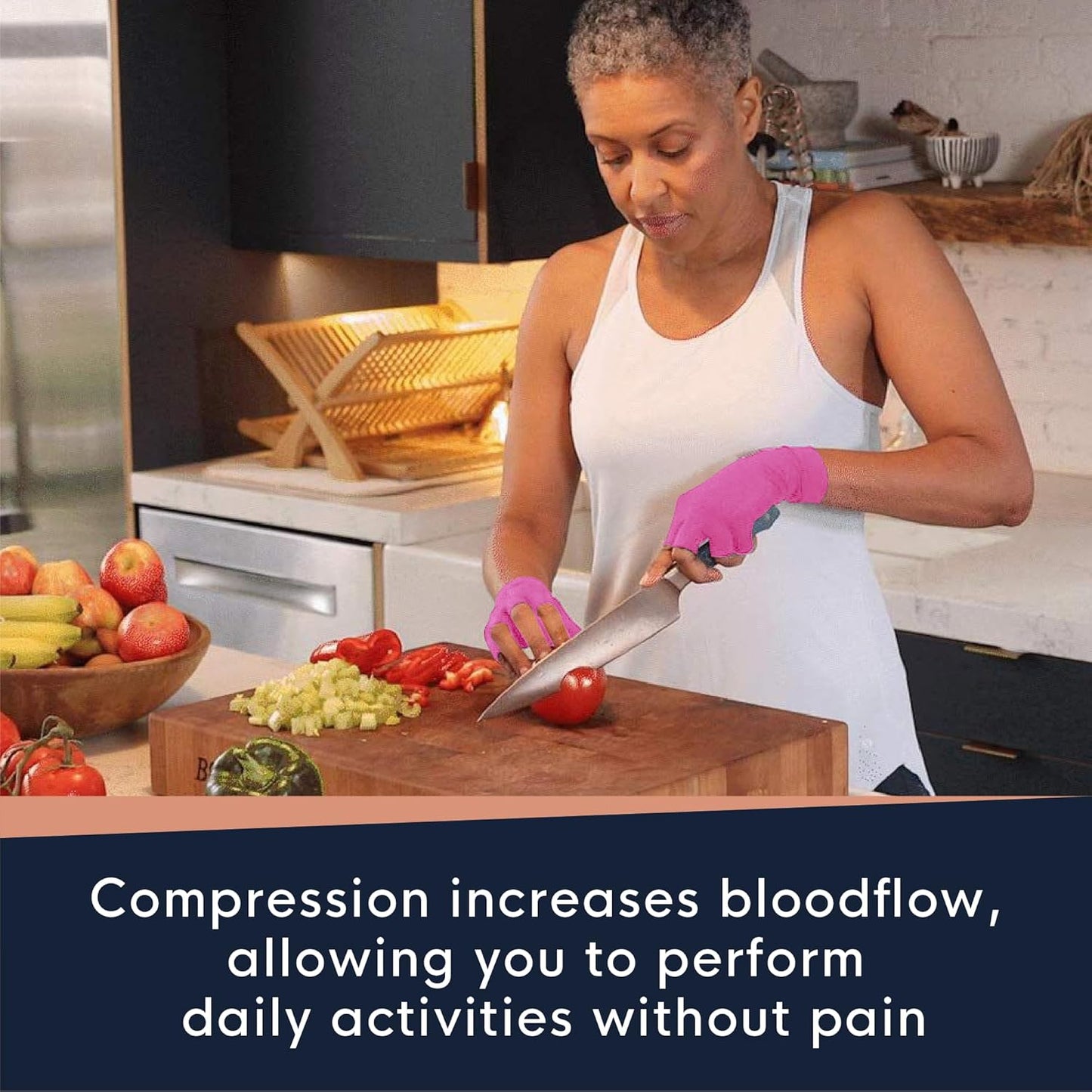 Copper Compression Arthritis Gloves | Fingerless Arthritis Carpal Tunnel Pain Relief for Men & Women | Hand Support Wrist Brace for Neuropathy, Rheumatoid, Tendonitis, Swelling, Crocheting, Typing Grey S