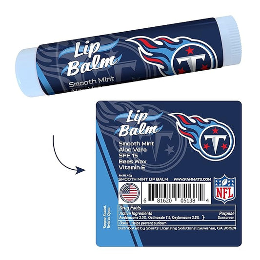 FANMATS 34753 Tennessee Titans Smooth Mint SPF 15 Lip Balm