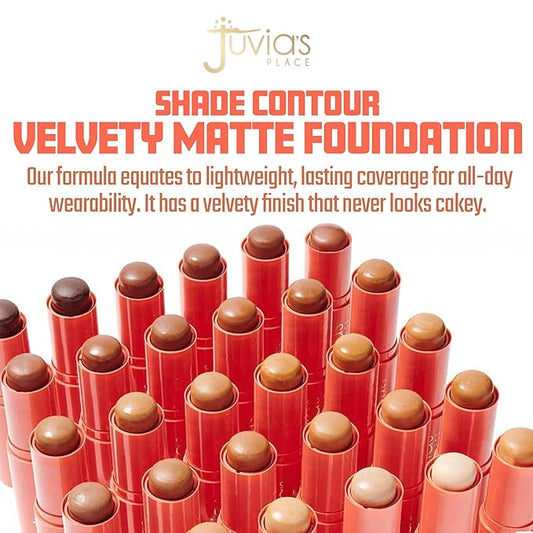 Juvia's Place Shade Stick Foundation, Concealer, Contour, Nicaragua, Light w/Neutral Cool Undertone, .34 oz