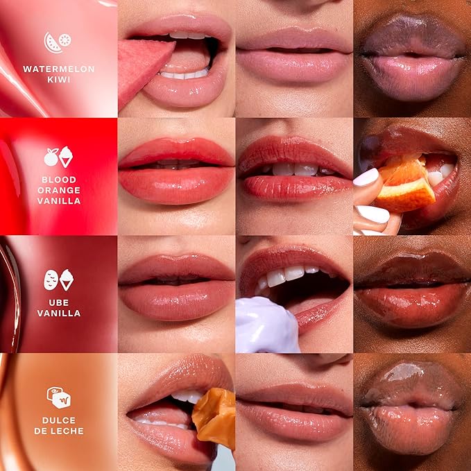 Tower 28 LipSoftie Hydrating Tinted Lip Treatment Balm, Moisturizing Lip Mask for Chapped Lips - Blood Orange Vanilla Flavor, Sheer Red Orange Gloss