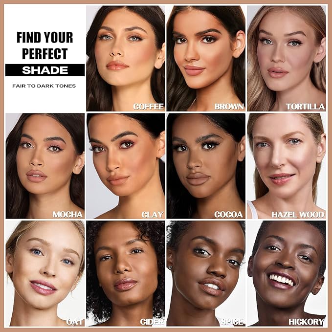 FOCALLURE Cream Contour Stick, Matte Bronzer Stick, Professional Face Shaping & Contouring Stick Makeup, Easy to Apply with Buildable Coverage, Long Lasting & Sweatproof, OAT